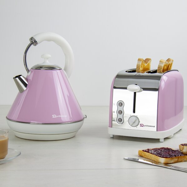 Pink kettle and toaster set sale